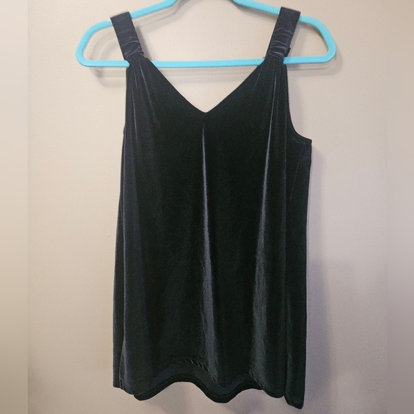 Octavia Tops - Octavia Maternity Women's Size S Velour Tank Top Black
